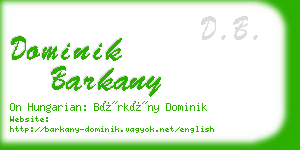 dominik barkany business card